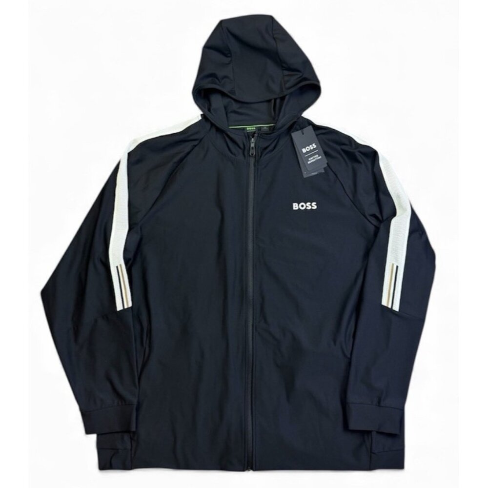 BOSS 3XL Matteo Berrettini Men's Jersey Zip Up Hoodie, Black NEW $278